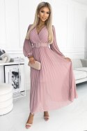 Sukienka Model 414-2 Klara Powder Pink - Numoco Numoco Sukienka Model 414-2 Klara Powder Pink - Numoco Numoco