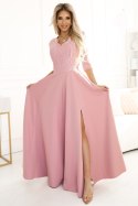 Sukienka Model Amber 309-13 Powder Pink - Numoco Numoco Sukienka Model Amber 309-13 Powder Pink - Numoco Numoco