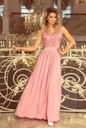 Sukienka Model Lea 215-3 Powder Pink - Numoco Numoco Sukienka Model Lea 215-3 Powder Pink - Numoco Numoco