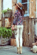 Bluzka Model 271-2 Flowers - Numoco Numoco Bluzka Model 271-2 Flowers - Numoco Numoco