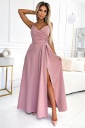Sukienka Model Chiara 299-16 Dirty Pink - Numoco Numoco Sukienka Model Chiara 299-16 Dirty Pink - Numoco Numoco