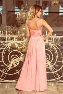Sukienka Model Lea 215-4 Pastel Pink - Numoco Numoco Sukienka Model Lea 215-4 Pastel Pink - Numoco Numoco