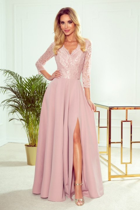 Sukienka Model Amber 309-4 Powder Pink - Numoco Numoco Sukienka Model Amber 309-4 Powder Pink - Numoco Numoco