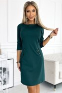Sukienka Model Mary 420-5 Bottle Green - Numoco Numoco Sukienka Model Mary 420-5 Bottle Green - Numoco Numoco