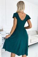 Sukienka Model Matilde 425-6 Green Brokat - Numoco Numoco Sukienka Model Matilde 425-6 Green Brokat - Numoco Numoco