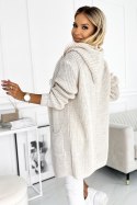 Sweter Kardigan Model 488-1 Beige - Numoco Numoco Sweter Kardigan Model 488-1 Beige - Numoco Numoco