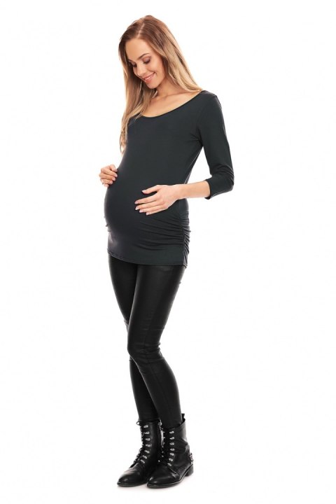 Bluzka Ciążowa Model 0142 Grafit - PeeKaBoo PeeKaBoo Bluzka Ciążowa Model 0142 Grafit - PeeKaBoo PeeKaBoo