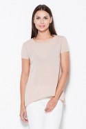 Bluzka Model VT084 Beige - Venaton Venaton Bluzka Model VT084 Beige - Venaton Venaton