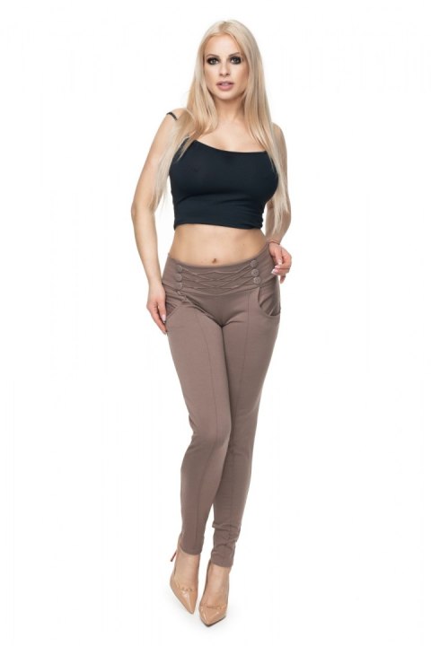Spodnie Damskie Model 0105 Cappuccino - PeeKaBoo PeeKaBoo Spodnie Damskie Model 0105 Cappuccino - PeeKaBoo PeeKaBoo