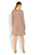 Sukienka Model 1359 Cappuccino - PeeKaBoo PeeKaBoo Sukienka Model 1359 Cappuccino - PeeKaBoo PeeKaBoo