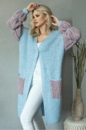 Sweter Kardigan Model 30086 Błękit - PeeKaBoo PeeKaBoo