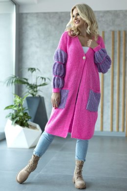 Sweter Kardigan Model 30086 Neon Pink - PeeKaBoo PeeKaBoo