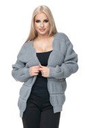Sweter Kardigan Model 40022 Grey - PeeKaBoo PeeKaBoo