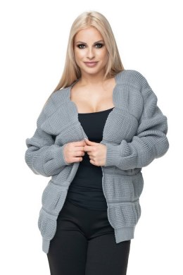 Sweter Kardigan Model 40022 Grey - PeeKaBoo PeeKaBoo