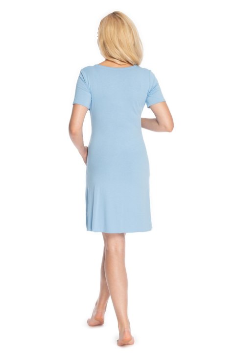 Koszulka nocna Koszula Nocna Ciążowa Model 0180 Błękit - PeeKaBoo PeeKaBoo Koszulka nocna Koszula Nocna Ciążowa Model 0180 Błękit - PeeKaBoo PeeKaBoo
