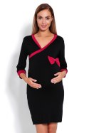 Koszulka nocna Koszula Nocna Ciążowa Model 1681 Black - PeeKaBoo PeeKaBoo Koszulka nocna Koszula Nocna Ciążowa Model 1681 Black - PeeKaBoo PeeKaBoo
