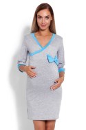 Koszulka nocna Koszula Nocna Ciążowa Model 1681 Grey - PeeKaBoo PeeKaBoo Koszulka nocna Koszula Nocna Ciążowa Model 1681 Grey - PeeKaBoo PeeKaBoo