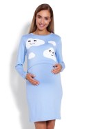 Koszulka nocna Koszula Nocna Ciążowa Model 1682 Sky Blue - PeeKaBoo PeeKaBoo Koszulka nocna Koszula Nocna Ciążowa Model 1682 Sky Blue - PeeKaBoo PeeKaBoo