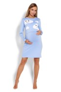 Koszulka nocna Koszula Nocna Ciążowa Model 1682 Sky Blue - PeeKaBoo PeeKaBoo Koszulka nocna Koszula Nocna Ciążowa Model 1682 Sky Blue - PeeKaBoo PeeKaBoo