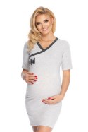 Koszulka nocna Koszula Nocna Ciążowa Model 1710 Grey - PeeKaBoo PeeKaBoo Koszulka nocna Koszula Nocna Ciążowa Model 1710 Grey - PeeKaBoo PeeKaBoo