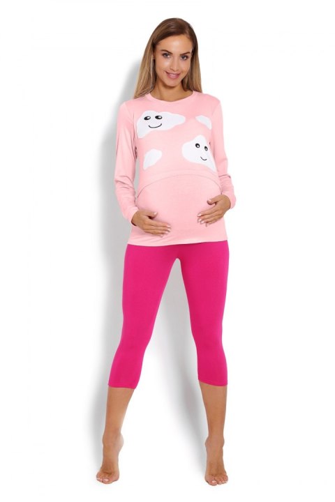 Piżama Damska Ciążowa Model 1679 Pink - PeeKaBoo PeeKaBoo Piżama Damska Ciążowa Model 1679 Pink - PeeKaBoo PeeKaBoo