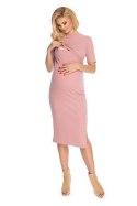 Sukienka Ciążowa Model 1707 Dirty Pink - PeeKaBoo PeeKaBoo Sukienka Ciążowa Model 1707 Dirty Pink - PeeKaBoo PeeKaBoo