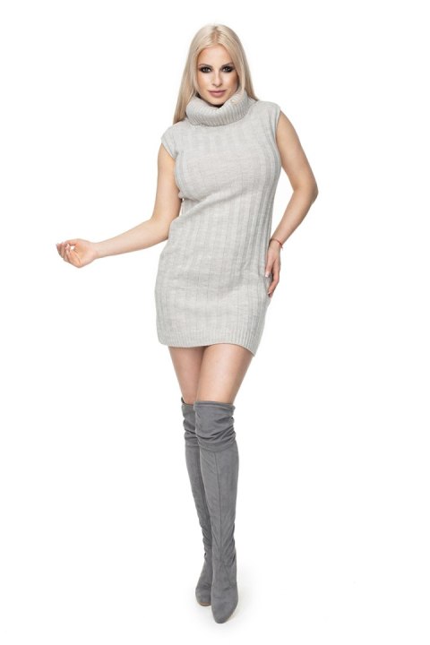 Sukienka Model 40020 Cream Melange - PeeKaBoo PeeKaBoo Sukienka Model 40020 Cream Melange - PeeKaBoo PeeKaBoo