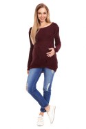 Sweter Ciążowy Model 40029 Bordo - PeeKaBoo PeeKaBoo