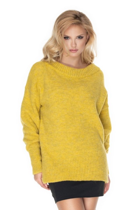 Sweter Damski Model 30064 Yellow - PeeKaBoo PeeKaBoo Sweter Damski Model 30064 Yellow - PeeKaBoo PeeKaBoo