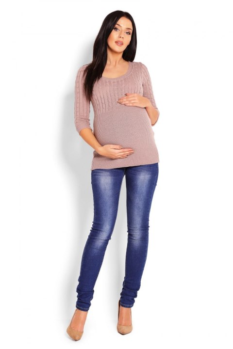 Sweter Damski Model 70008C Cappuccino - PeeKaBoo PeeKaBoo Sweter Damski Model 70008C Cappuccino - PeeKaBoo PeeKaBoo