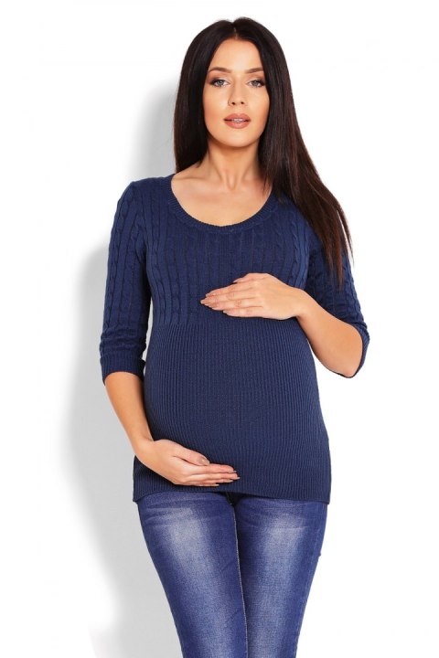 Sweter Damski Model 70008C Petrol Navy - PeeKaBoo PeeKaBoo Sweter Damski Model 70008C Petrol Navy - PeeKaBoo PeeKaBoo