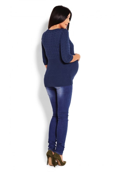 Sweter Damski Model 70008C Petrol Navy - PeeKaBoo PeeKaBoo Sweter Damski Model 70008C Petrol Navy - PeeKaBoo PeeKaBoo