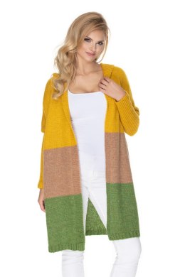 Sweter Kardigan Model 30069 Musztard/Green - PeeKaBoo PeeKaBoo