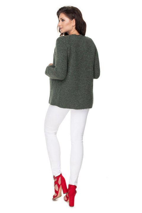 Sweter Kardigan Model 30074 Khaki - PeeKaBoo PeeKaBoo Sweter Kardigan Model 30074 Khaki - PeeKaBoo PeeKaBoo