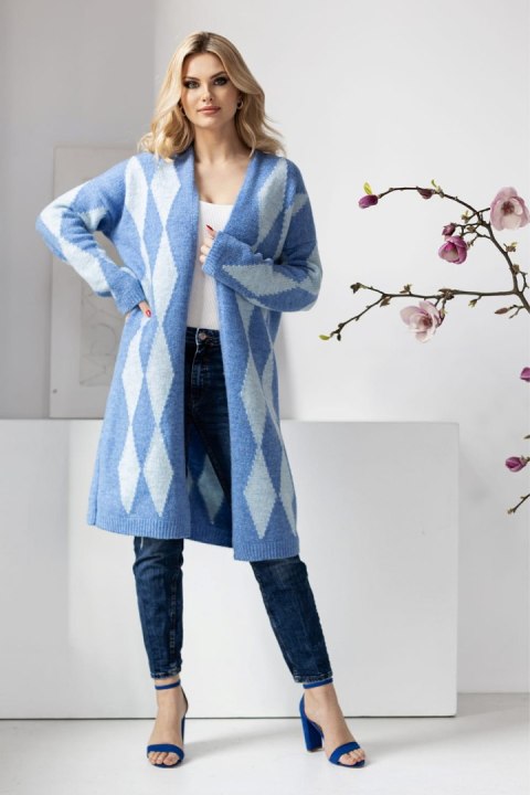 Sweter Kardigan Model 30092 Blue - PeeKaBoo PeeKaBoo Sweter Kardigan Model 30092 Blue - PeeKaBoo PeeKaBoo