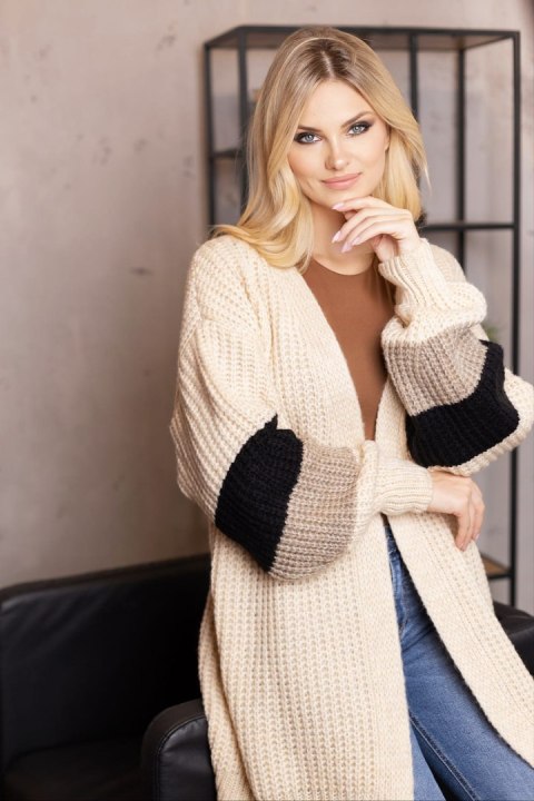 Sweter Kardigan Model 70041 Beige - PeeKaBoo PeeKaBoo Sweter Kardigan Model 70041 Beige - PeeKaBoo PeeKaBoo