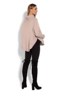 Sweter Ponczo Model 70009C Latte - PeeKaBoo PeeKaBoo Sweter Ponczo Model 70009C Latte - PeeKaBoo PeeKaBoo