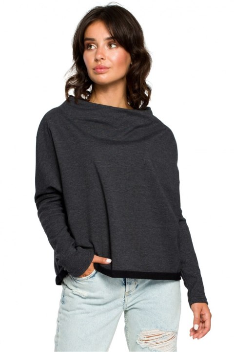 Bluza Damska Model B094 Grafit - BeWear BeWear Bluza Damska Model B094 Grafit - BeWear BeWear