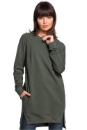 Bluza Damska Model B101 Green - BeWear BeWear Bluza Damska Model B101 Green - BeWear BeWear