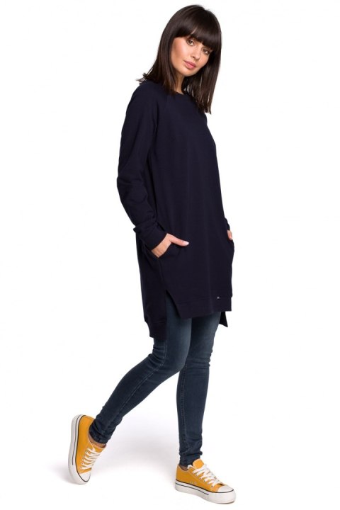 Bluza Damska Model B101 Navy - BeWear BeWear Bluza Damska Model B101 Navy - BeWear BeWear