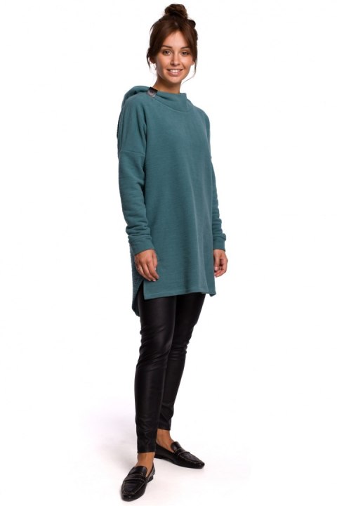 Bluza Damska Model B176 Turkus - BeWear BeWear Bluza Damska Model B176 Turkus - BeWear BeWear