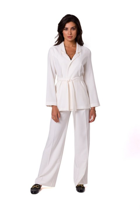 Marynarka Model B253 Śmietana - BeWear BeWear Marynarka Model B253 Śmietana - BeWear BeWear