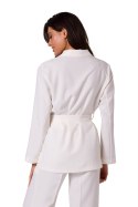 Marynarka Model B253 Śmietana - BeWear BeWear Marynarka Model B253 Śmietana - BeWear BeWear