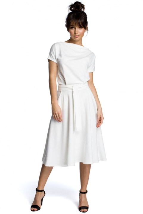 Sukienka Model B067 Ecru - BeWear BeWear Sukienka Model B067 Ecru - BeWear BeWear
