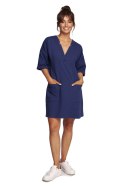 Sukienka Model B233 Atrament - BeWear BeWear Sukienka Model B233 Atrament - BeWear BeWear
