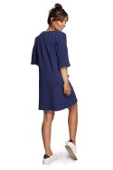 Sukienka Model B233 Atrament - BeWear BeWear Sukienka Model B233 Atrament - BeWear BeWear