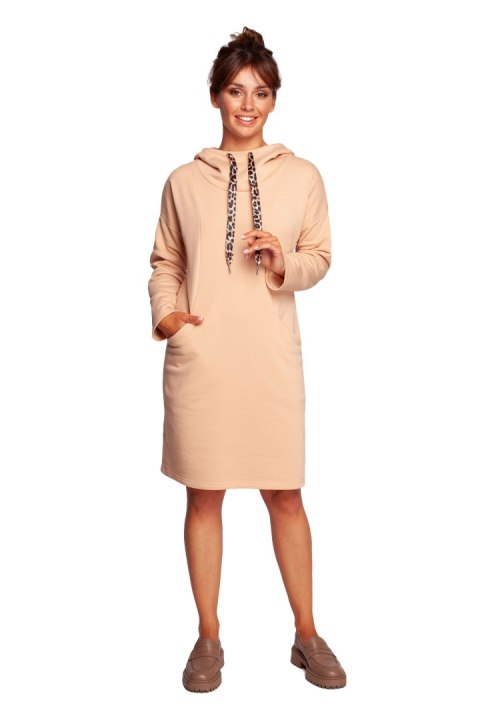 Sukienka Model B238 Beige - BeWear BeWear Sukienka Model B238 Beige - BeWear BeWear