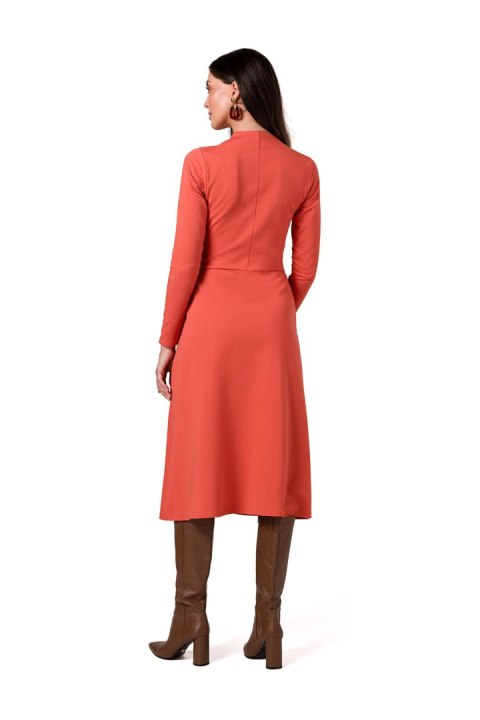 Sukienka Model B266 Cegła - BeWear BeWear Sukienka Model B266 Cegła - BeWear BeWear