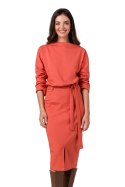 Sukienka Model B269 Cegła - BeWear BeWear Sukienka Model B269 Cegła - BeWear BeWear