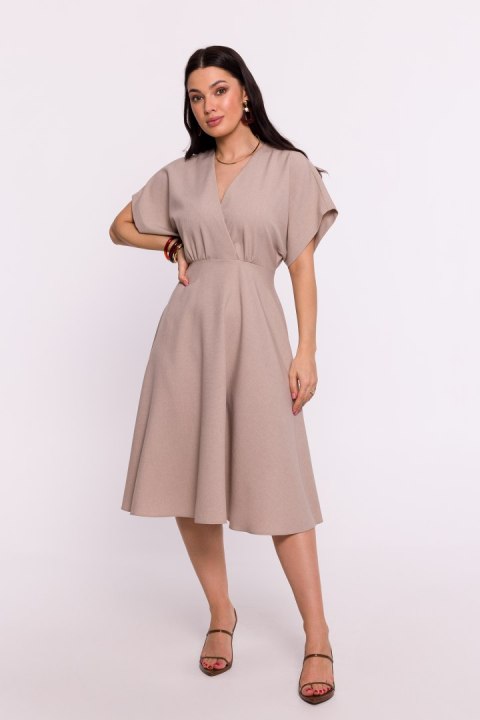Sukienka Model B278 Beige - BeWear BeWear Sukienka Model B278 Beige - BeWear BeWear